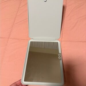 Elegant White Makeup Mirror with LED